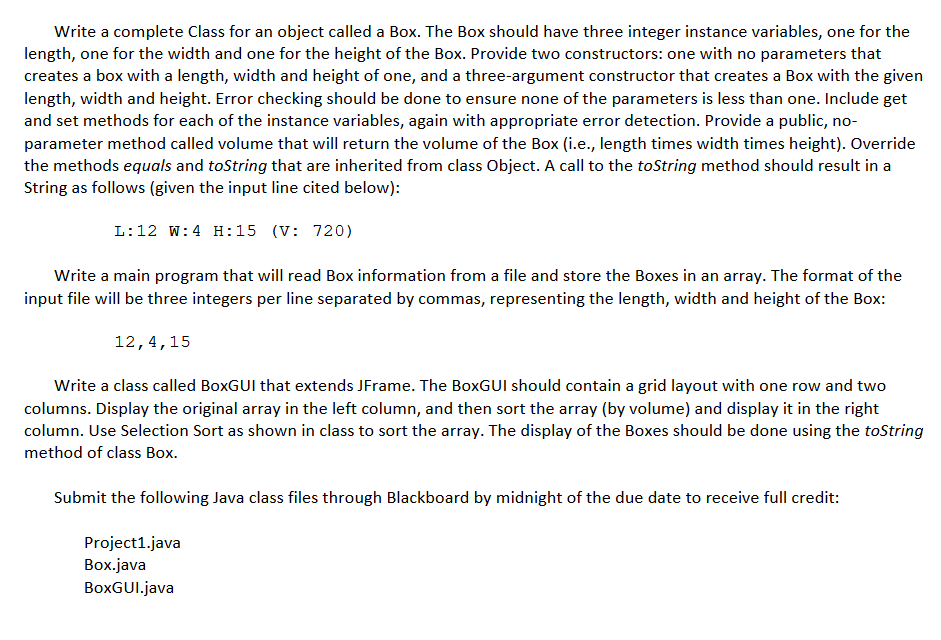Solved This is Java project. Please create a boxes.txt file | Chegg.com
