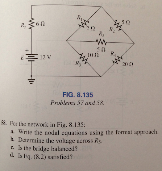 Solved for the network in Fig. 8.135 a. write the nodal | Chegg.com