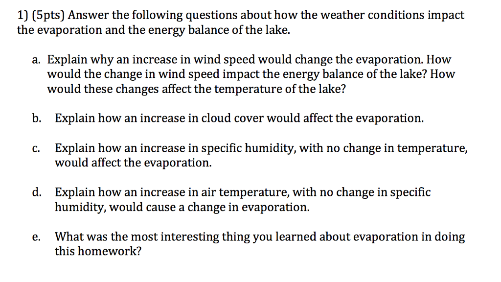 Solved 1) (5pts) Answer the following questions about how