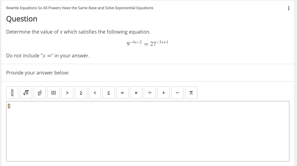 Solved Rewrite Equations So All Powers Have the Same Base | Chegg.com
