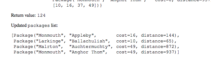 Solved Part I: Shipping Packages (20 points) Complete the | Chegg.com