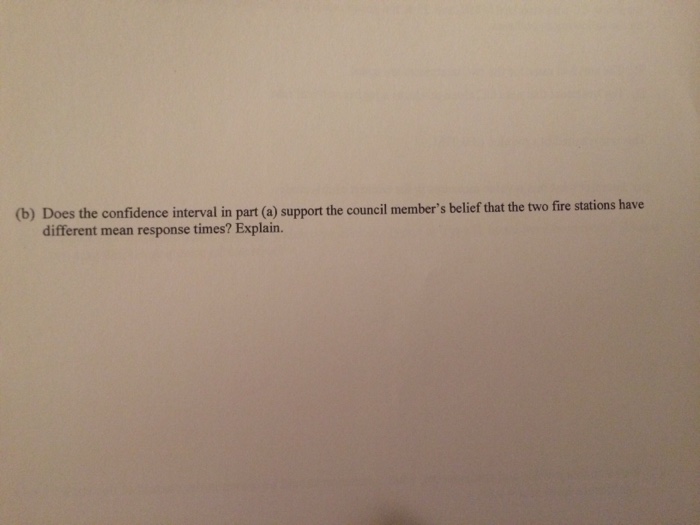 Solved 0.95 of the two fire stations in a certain town