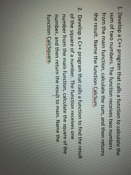 Solved Develop a C++ program that calls a function to | Chegg.com