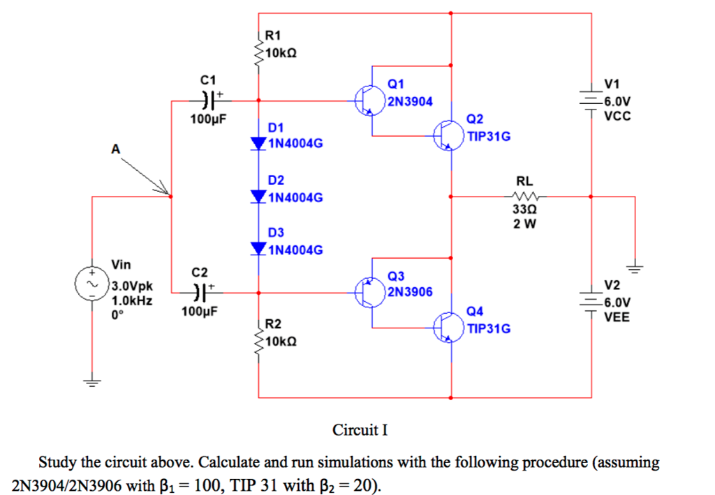 Solved R1 C1 V1 Q1 2n3904 6.0v Vcc Q2 Tip31g 100?f D1 