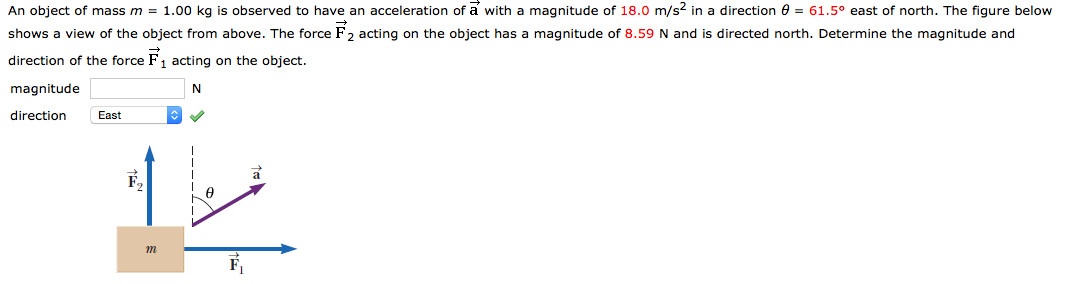 Solved An object of mass m = 1.00 kg is observed to have an | Chegg.com