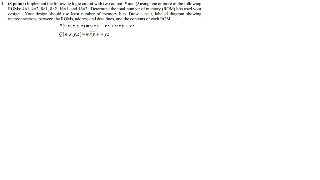Solved Implement the following logic circuit with two | Chegg.com