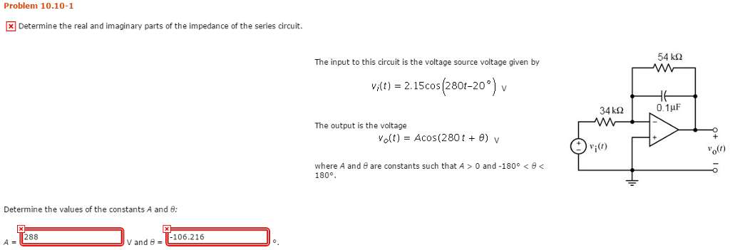 Solved Determine the real and imaginary parts of the | Chegg.com