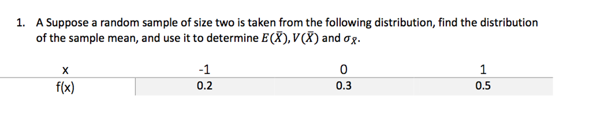 Solved A Suppose a random sample of size two is taken from | Chegg.com