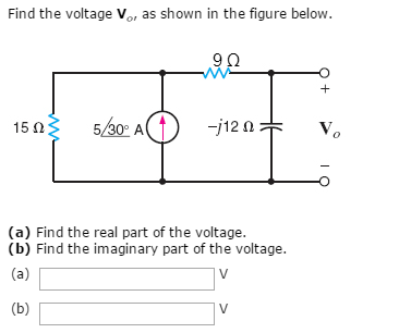 Solved Find the voltage Vo, as shown in the figure below. | Chegg.com