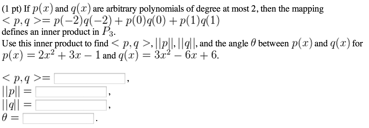 Solved If P X And Q X Are Arbitrary Polynomials Of Degr Chegg Com