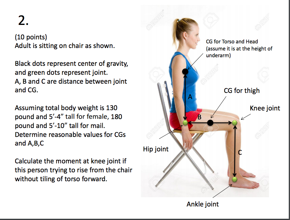 Adult Is Sitting On Chair As Shown. Black Dots | Chegg.com