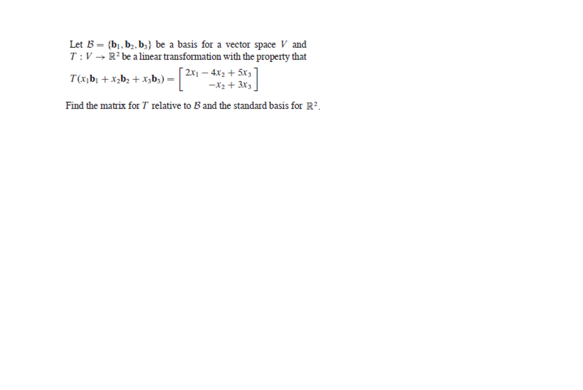 Solved Let B = {b_1, B_2, B_3} Be A Basis For A Vector Space | Chegg.com