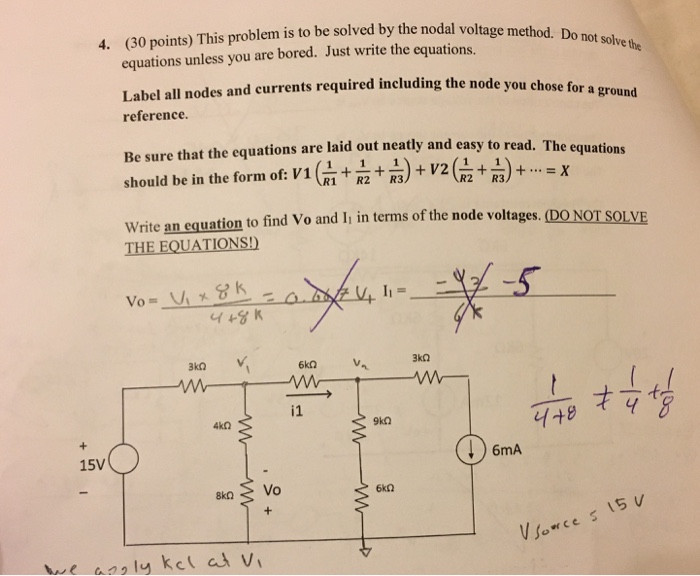 Solved This problem is to be solved by the nodal voltage | Chegg.com