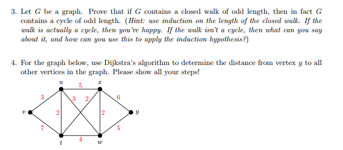 Solved 3. Let G be a graph. Prove that if G contains a | Chegg.com