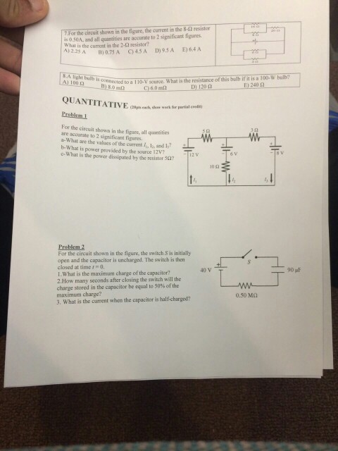Solved Problem 1 For The Circuit Shown In The Figure All Chegg
