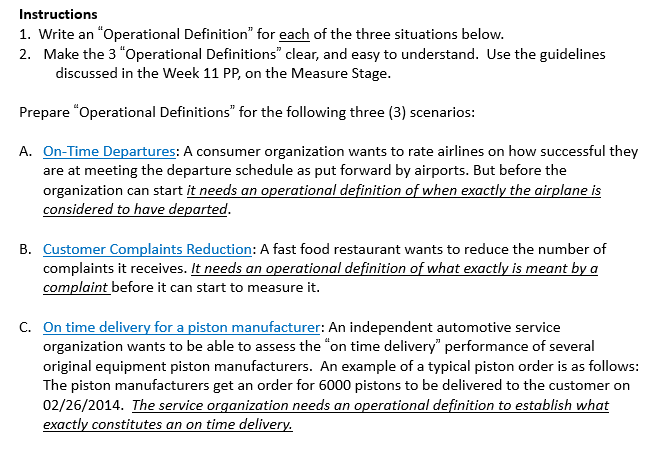 short essay highlighting the importance of using operational definition