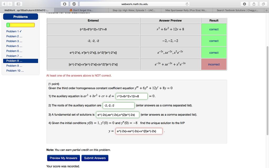 Solved iD webwork.math.ttu.edu WeBWork: | Chegg.com