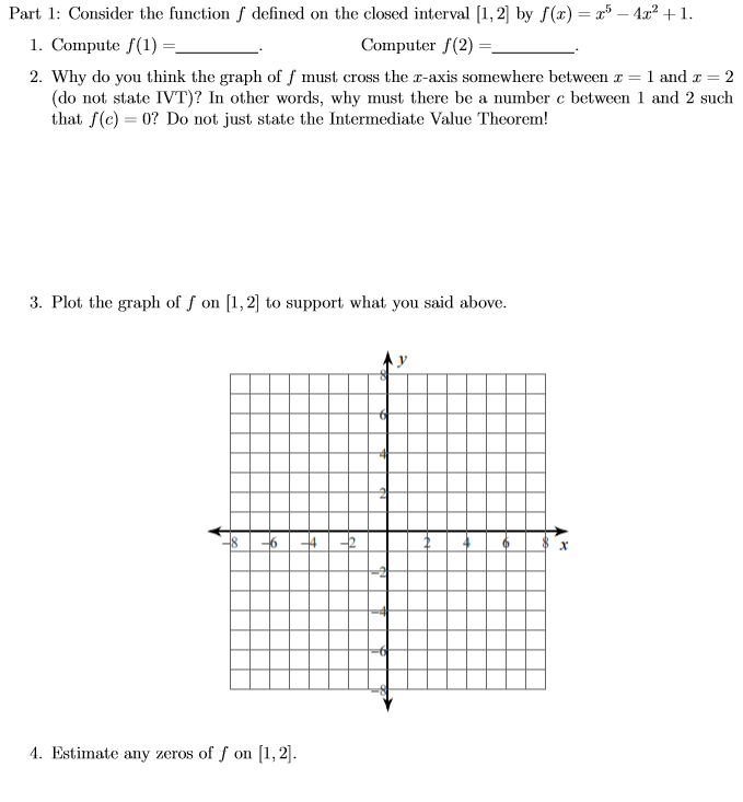 Solved Part 1 Consider The Function F Defined On The Closed 9206