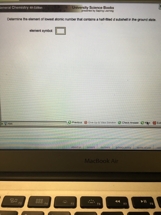 Solved Determine the element of lowest atomic number that