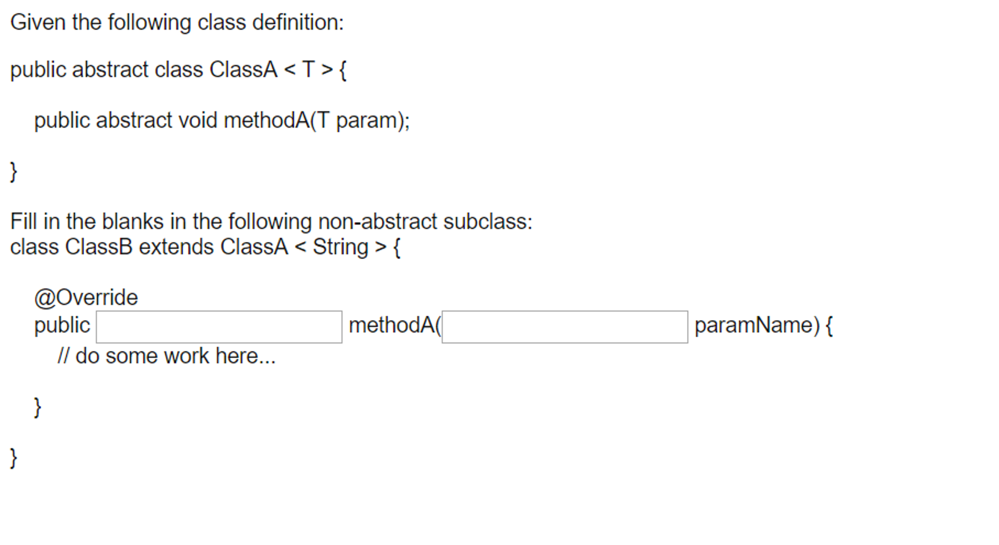 Solved Given the following class definition: public abstract | Chegg.com