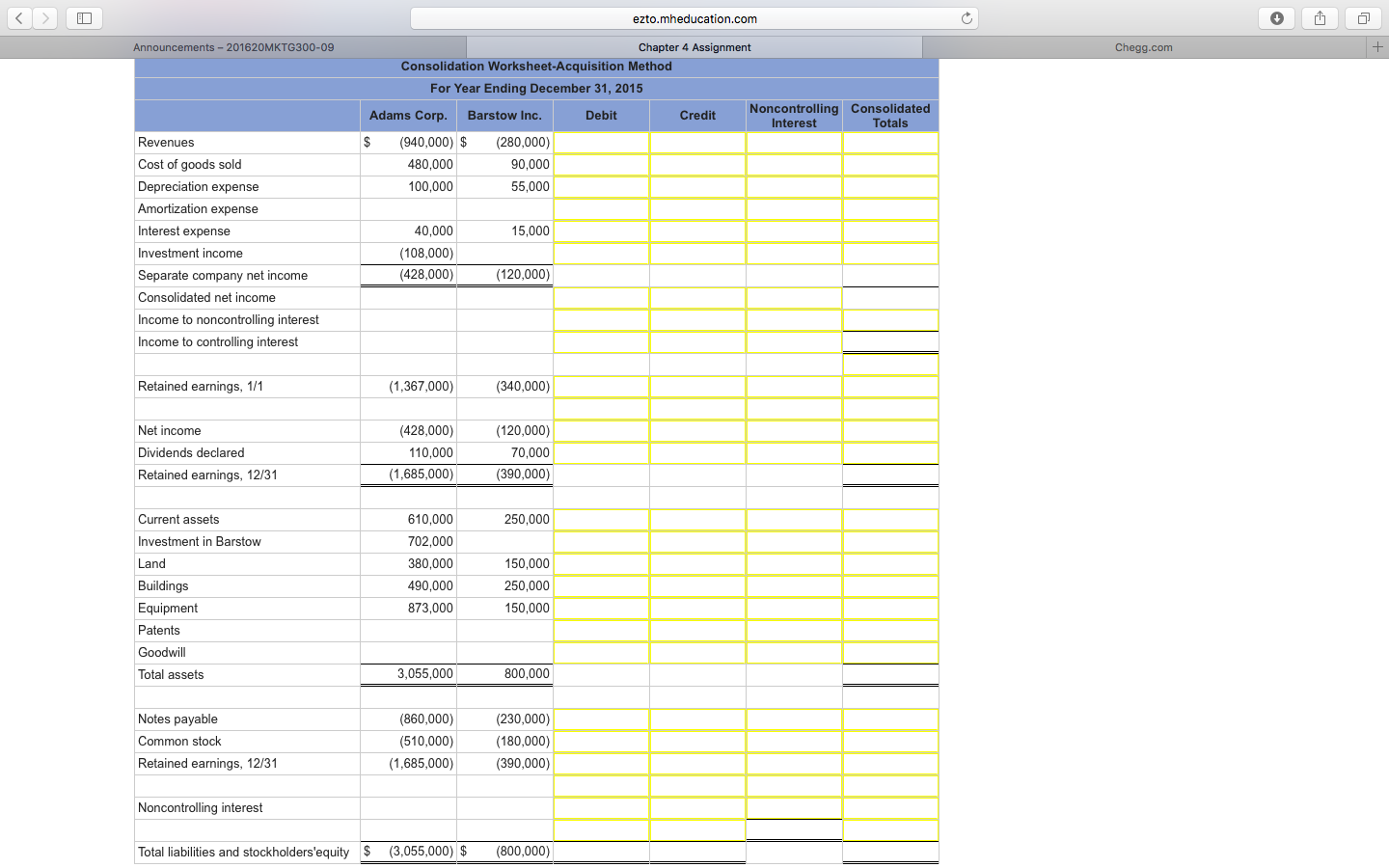 Solved A. Prepare Schedules For Acquisition-date Fair-value 