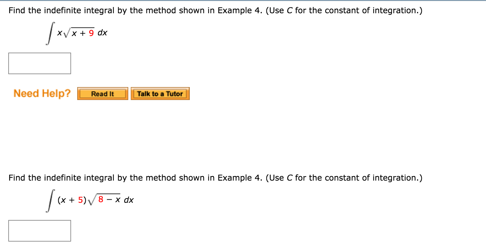 solved-find-the-indefinite-integral-by-the-method-shown-in-chegg