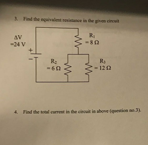 Solved 3. Find the equivalent resistance in the given | Chegg.com