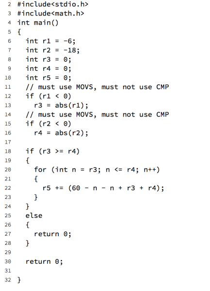 Solved #include #include int main() 3 4 int r1 = -6; int r2 | Chegg.com