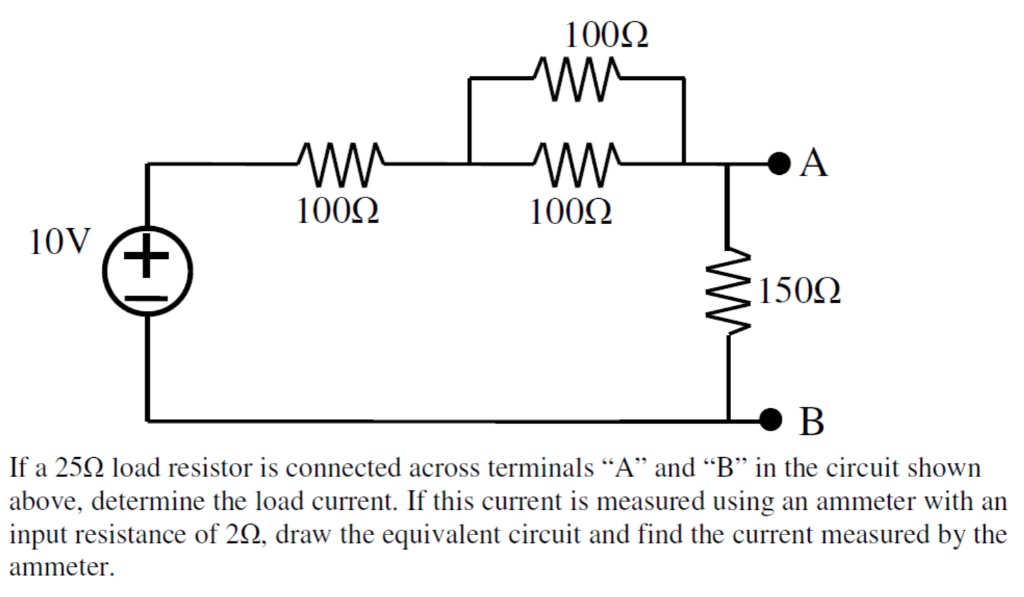 Solved If a 25 ohm load resistor is connected across