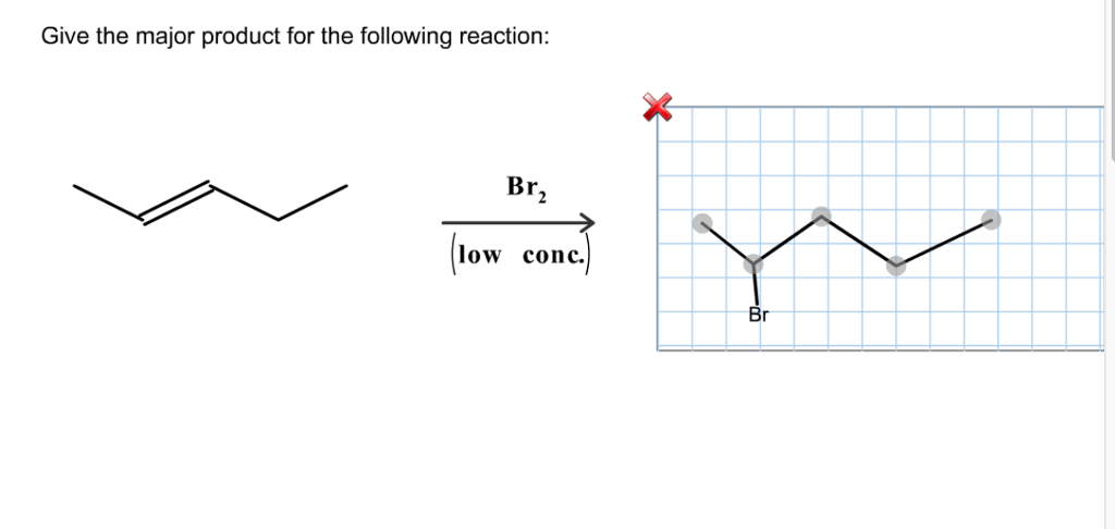 Solved Give the major product for the following reaction: | Chegg.com