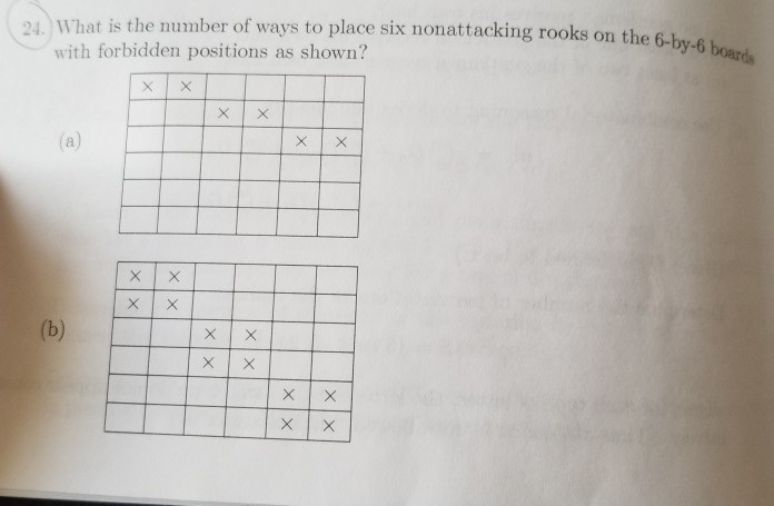 Solved 24. What is the number of ways to place six | Chegg.com