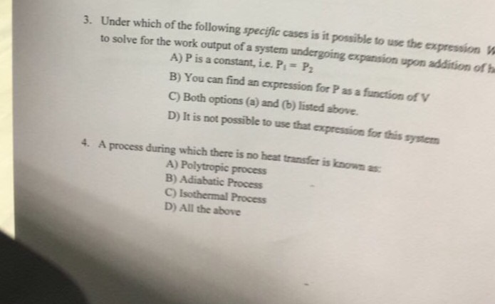 Solved Under which of the following specific cases is it | Chegg.com