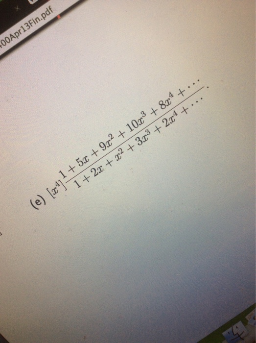 Solved Find Coefficient Of X 4 1 5x 9x 2 10x 3 8x 4 Chegg