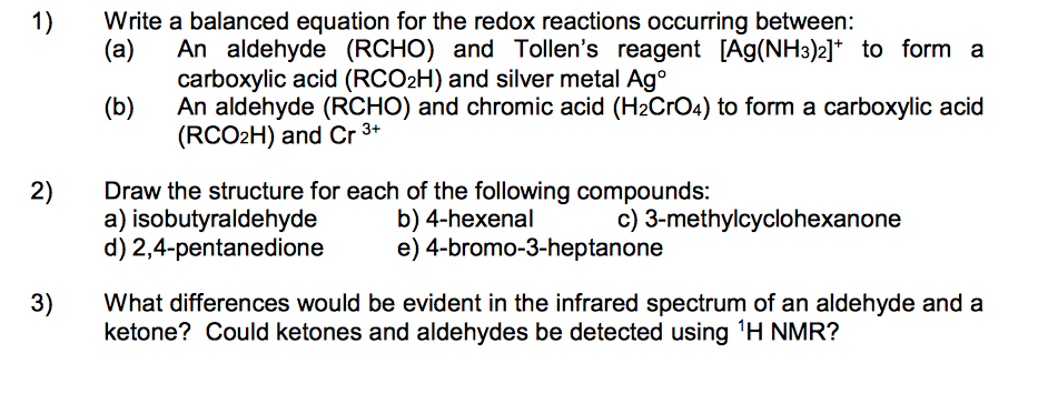 Solved 1) Write a balanced equation for the redox reactions | Chegg.com