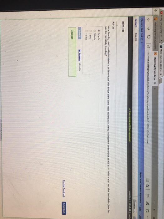 Solved A car heading north suddenly collides at an