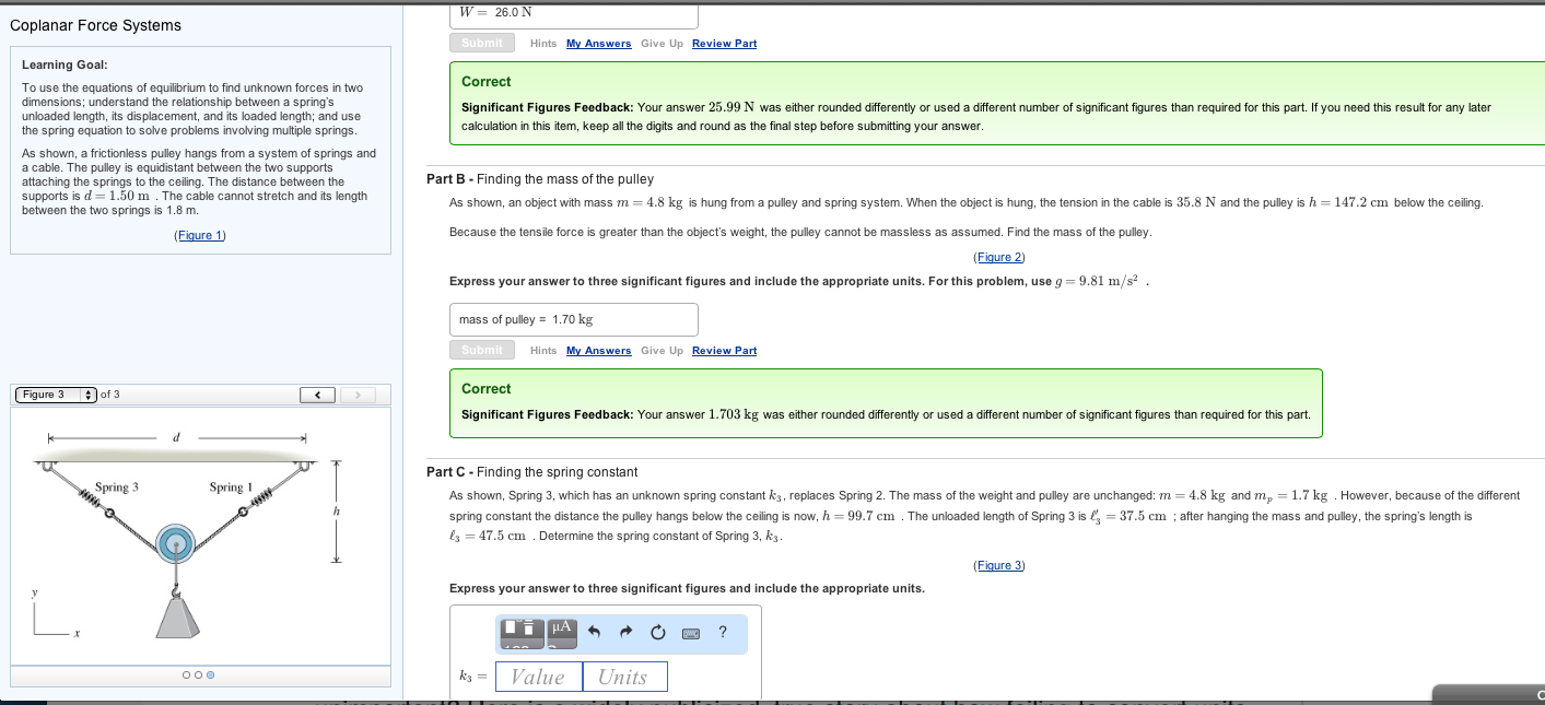 Solved Learning Goal: To use the equations of equilibrium | Chegg.com