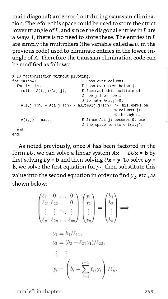 5. Add partial pivoting to the LU factorization code