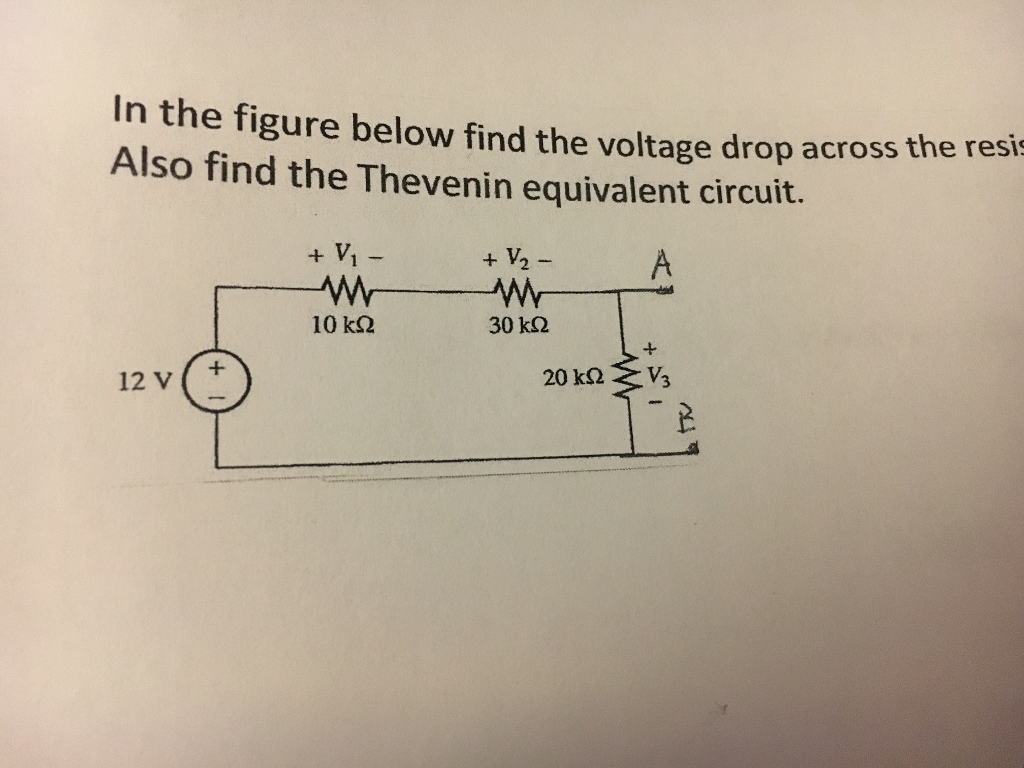 Solved In The Figure Below, Find The Voltage Drop Across The | Chegg.com