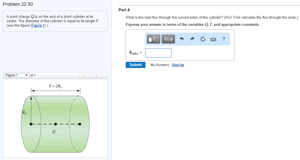 Solved A point charge Q is on the axis of a short cylinder | Chegg.com