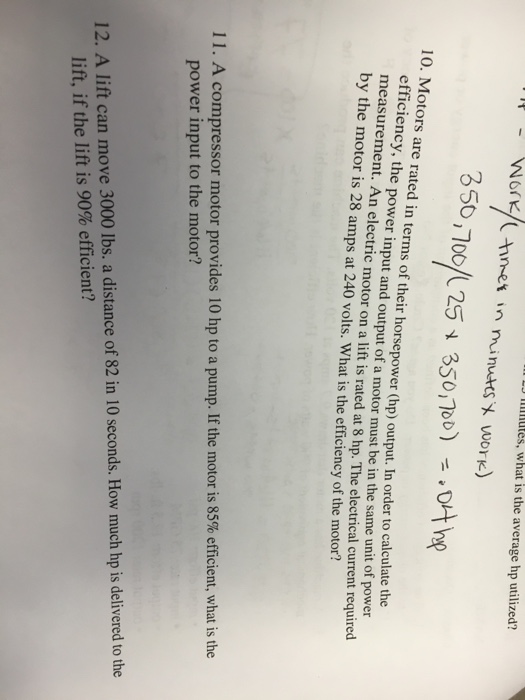 solved-motors-are-rated-in-terms-of-their-horsepower-hp-chegg