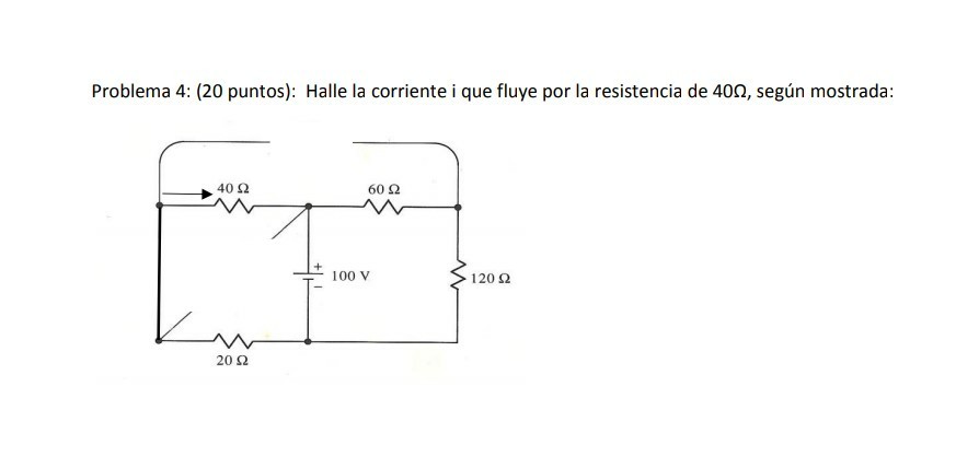 Solved Problema 4: (20 puntos): Halle la corriente i que | Chegg.com