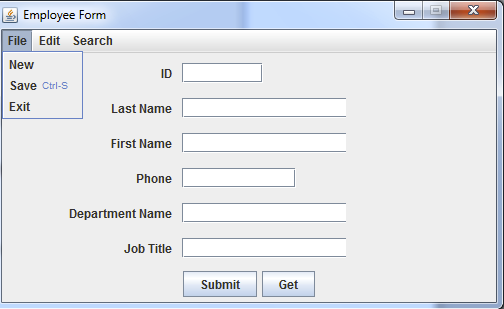 Solved Implement the following class (EmployeeForm) in | Chegg.com