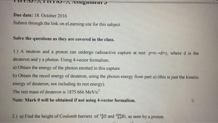 Solved A neutron and a proton can undergo radioactive | Chegg.com