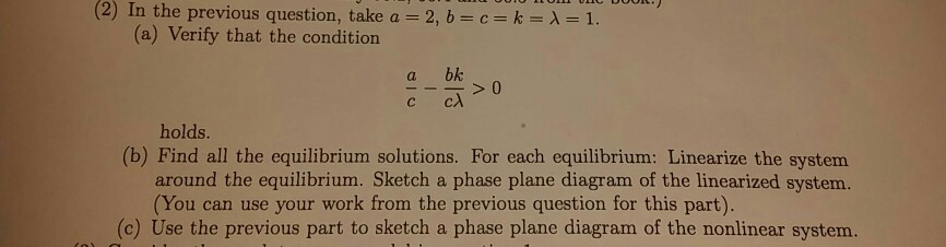 Solved Mathematical Modeling I Need Problem #2 Parts A, B, C | Chegg.com