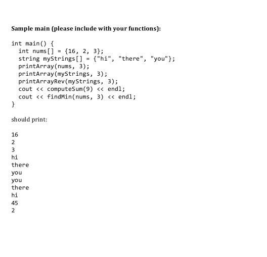 Solved What you need to do: 1. Write a recursive function | Chegg.com
