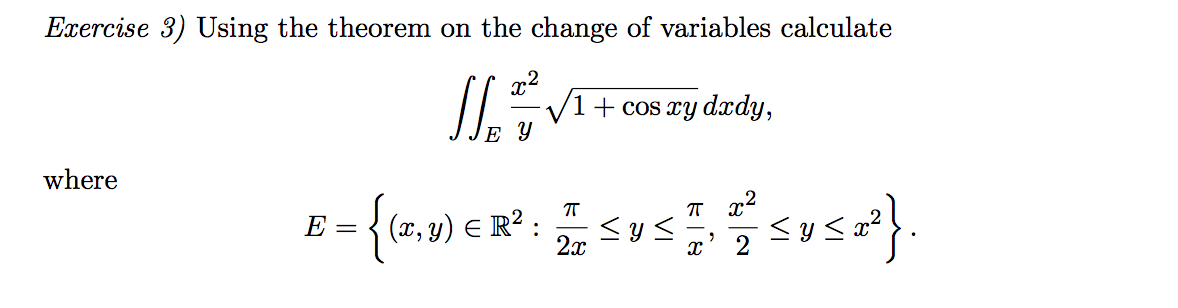 Solved Using the theorem on the change of variables | Chegg.com