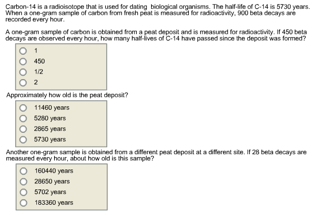 calculate the half life of carbon 14