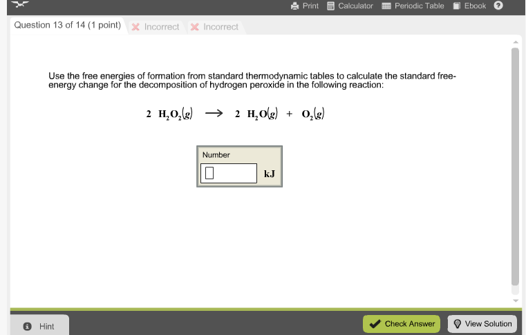 Solved Use The Free Energies Of Formation From Standard T Chegg Com