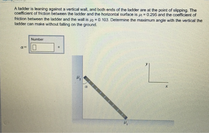 Solved A Ladder Is Leaning Against A Vertical Wall, And Both | Chegg.com