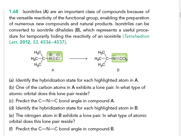 Solved Isonitriles (A) Are An Important Class Of Compounds | Chegg.com